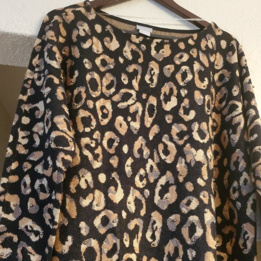 NWT Chico's Leopard Print Sweater